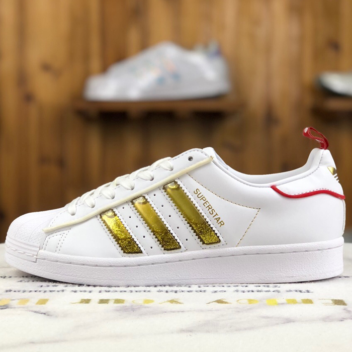 SUPERSTAR Running Shoes-White/Gold-2680275