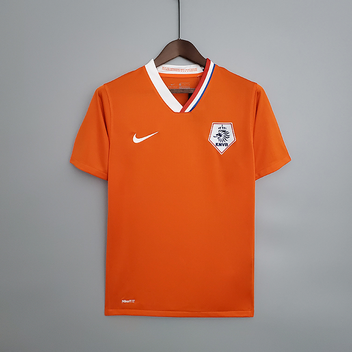 Retro Holland 2008 home Jersey version short sleeve-7842858