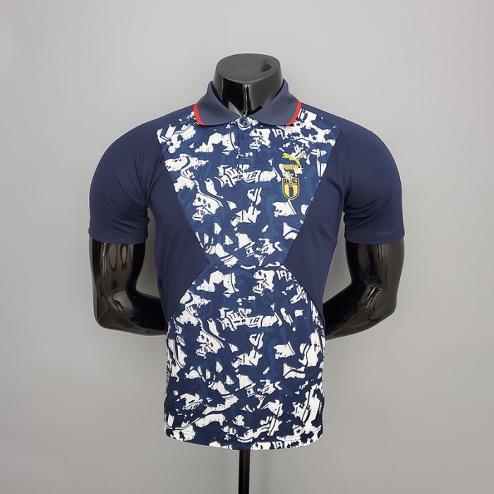 2021 Italy POLO Royal Blue Jersey version short sleeve-6549034