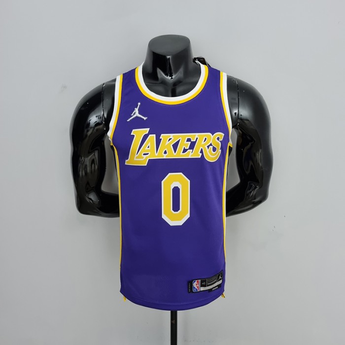 75th Anniversary Westbrook #0 Los Angeles Lakers Jordan Purple NBA Jersey-2070359