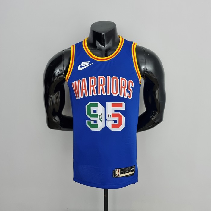Toscano#95 Golden State Warriors Mexico Exclusive Blue NBA Jersey-8163449