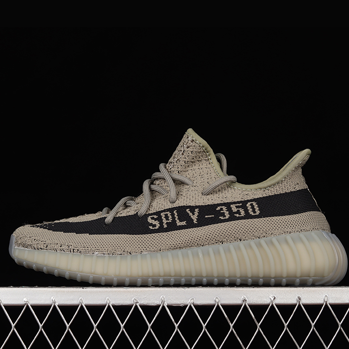 Kanye West Boost Yeezy 350 V2 Running Shoes-Khkai/Black-3960538