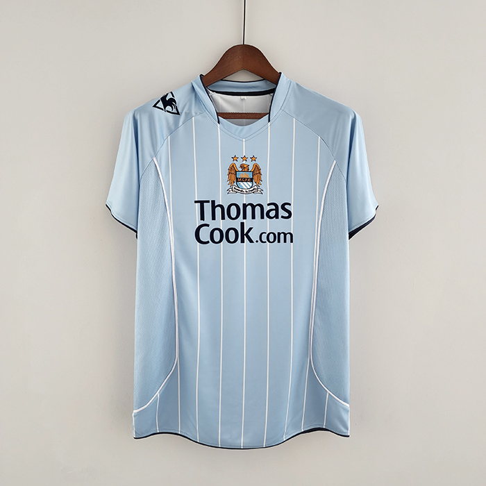Retro 08/09 Manchester City home Blue Jersey version short sleeve-9019505