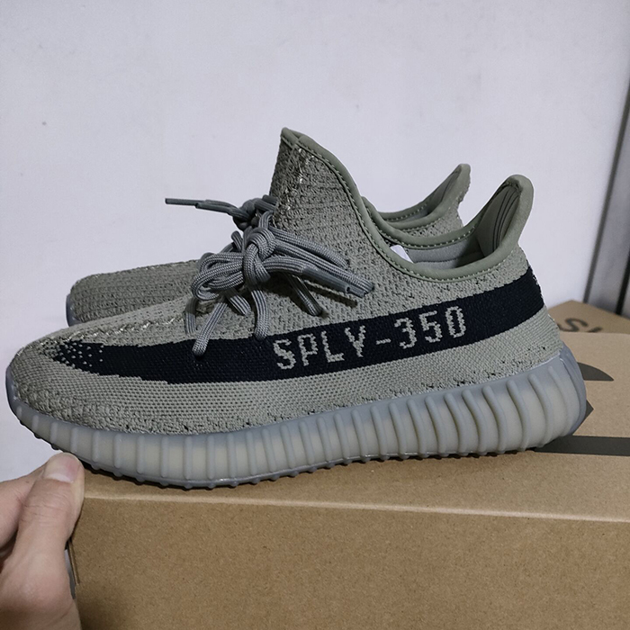 Kanye West Boost Yeezy SPLV 350 V2 Running Shoes-Gray/Black-1119735
