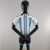 2022 World Cup Kids Argentina 3-Star Home Blue White Kids Jersey Kit short sleeve (Shirt + Short+Sock)-5821793
