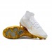 Air Zoom Mercurial Superfly IX Elite FG Soccer Shoes-White/Gold-9498684