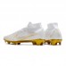 Air Zoom Mercurial Superfly IX Elite FG Soccer Shoes-White/Gold-9498684