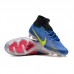 Air Zoom Mercurial Superfly IX Elite FG High Soccer Shoes-Blue/Green-6334332