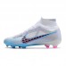 Air Zoom Mercurial Vapor XV Elite FG High Soccer Shoes-White/Blue-6832560