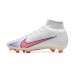 Air Zoom Mercurial Superfly IX Elite FG High Soccer Shoes-White/Red-6130194