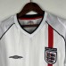 Retro 2002 England Home White Jersey Kit Long sleeve-7328942