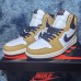 Air​ Jordan 1 ​High AJ1 Running Shoes-White/Yellow-5125554