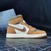 Air​ Jordan 1 ​High AJ1 Running Shoes-Khaki/White-410361