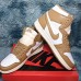 Air​ Jordan 1 ​High AJ1 Running Shoes-Khaki/White-5690673
