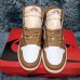 Air​ Jordan 1 ​High AJ1 Running Shoes-Khaki/White-5690673