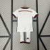 Retro Kids 2014 Germany Home Kids White Jersey Kit short Sleeve (Shirt + Short)-7553225