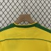 Retro Kids 1998 Brazil Home Kids Yellow Jersey Kit short Sleeve (Shirt + Short)-5206878