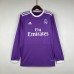 Retro 16/17 Real Madrid Away Purple Jersey Kit Long Sleeve-8619949