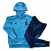 2024 Kids Argentina Blue Kids Hooded Edition Classic Jacket Training Suit (Top+Pant)-7398083