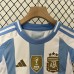 2024 Kids Argentina Home White Blue Kids Jersey Kit short Sleeve (Shirt + Short)-1411068