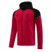 24/25 AC Milan Red Black Hooded Edition Classic Jacket Training Suit (Top+Pant)-5368357
