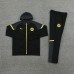 24/25 Borussia Dortmund Black Hooded Edition Classic Jacket Training Suit (Top+Pant)-8292629