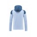 24/25 Manchester City Light Blue Hooded Edition Classic Jacket Training Suit (Top+Pant)-9195354