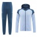24/25 Manchester City Light Blue Hooded Edition Classic Jacket Training Suit (Top+Pant)-9195354