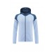 24/25 Manchester City Light Blue Hooded Edition Classic Jacket Training Suit (Top+Pant)-9195354