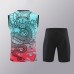 24/25 Real Madrid Training Green Red Jersey Kit Sleeveless (Vest + Short)-8480557
