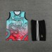 24/25 Real Madrid Training Green Red Jersey Kit Sleeveless (Vest + Short)-8480557