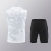 24/25 Real Madrid Training White Gray Jersey Kit Sleeveless (Vest + Short)-3100894