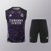 24/25 Real Madrid Training Purple Black Jersey Kit Sleeveless (Vest + Short)-5479499