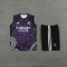 24/25 Real Madrid Training Purple Black Jersey Kit Sleeveless (Vest + Short)-5479499