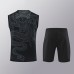 24/25 Real Madrid Training Black White Jersey Kit Sleeveless (Vest + Short)-6322837