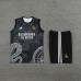 24/25 Real Madrid Training Black White Jersey Kit Sleeveless (Vest + Short)-6322837