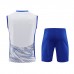 24/25 Inter Milan Training White Blue Jersey Kit Sleeveless (Vest + Short)-9258668