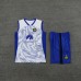 24/25 Inter Milan Training White Blue Jersey Kit Sleeveless (Vest + Short)-9258668