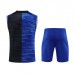 24/25 Inter Milan Training Black Blue Jersey Kit Sleeveless (Vest + Short)-9490850