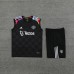24/25 Manchester United M-U Training Black Jersey Kit Sleeveless (Vest + Short)-5975517