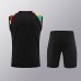 24/25 Manchester United M-U Training Black Jersey Kit Sleeveless (Vest + Short)-5975517
