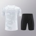 24/25 Real Madrid Training White Gray Jersey Kit short Sleeve (Shirt + Short)-3380774