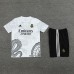 24/25 Real Madrid Training White Gray Jersey Kit short Sleeve (Shirt + Short)-3380774