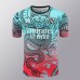 24/25 Real Madrid Training Green Red Jersey Kit short Sleeve (Shirt + Short)-8851638