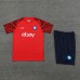 24/25 Napoli Naples Training Red Jersey Kit short Sleeve (Shirt + Short)-6606242