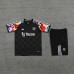 24/25 Manchester United M-U Training Black Jersey Kit short Sleeve (Shirt + Short)-663839