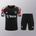 24/25 Manchester United M-U Training Black Jersey Kit short Sleeve (Shirt + Short)-663839