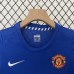 Retro kids 08/09 Manchester United M-U Third Away Blue Kids Jersey Kit short Sleeve (Shirt + Short)-8584276