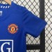Retro kids 08/09 Manchester United M-U Third Away Blue Kids Jersey Kit short Sleeve (Shirt + Short)-8584276