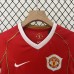 Retro kids 06/07 Manchester United M-U Home Red White Kids Jersey Kit short Sleeve (Shirt + Short)-6881596